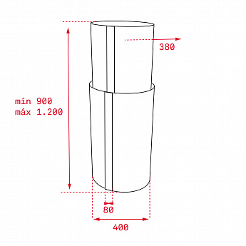 картинка Кухонная вытяжка Teka CC 485 BLACK-SS 
