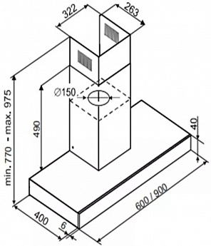 картинка Кухонная вытяжка De Dietrich DHB4674X Inox 
