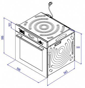 картинка Электрический духовой шкаф Weissgauff EOV 29 PDBS Black Edition 