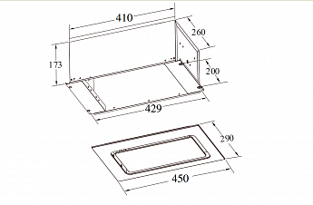 картинка Кухонная вытяжка Weissgauff Aura 456 Touch Black Glass 