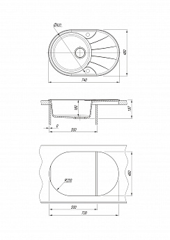 картинка Мойка для кухни Dr. Gans Smart ВИОЛА-740 