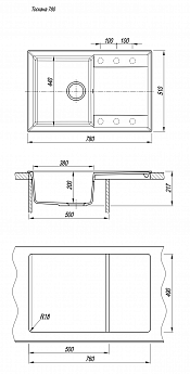 картинка Мойка для кухни Florentina ТОСКАНА 780 