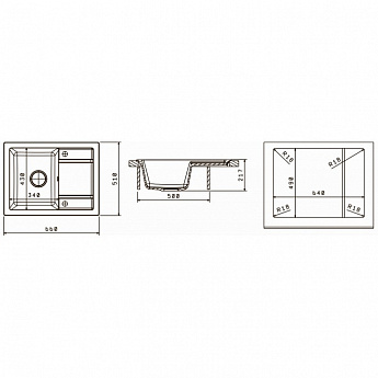 картинка Мойка для кухни Florentina Липси-660 
