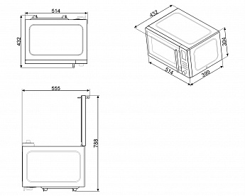 картинка Микроволновая печь Smeg MOE25X  картинка Микроволновая печь Smeg MOE25X