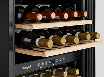 картинка Полувстраиваемый винный шкаф Weissgauff WWC-77 DB DualZone 