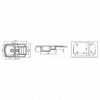 картинка Мойка для кухни Florentina Нире-860К 