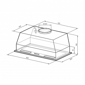 картинка Кухонная вытяжка Lex HYPER 600 INVERTER WH белая 