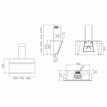 картинка Кухонная вытяжка Elica STRIPE LUX @ BL/A/60 