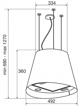 картинка Кухонная вытяжка Jetair AIR GISELA IX/F/50  