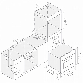 картинка Электрический духовой шкаф Elica VIRTUS MULTI 60 DD new 