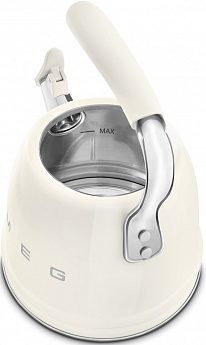 картинка Чайник со свистком Smeg WKF01CR кремовый 