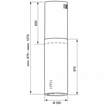 картинка Кухонная вытяжка Krona TINA ISOLA 350 BLACK 3P 