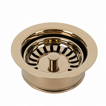 картинка Металлическая горловина с ситечком Bone Crusher золото глянцевое 