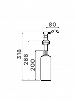 картинка Дозатор для мыла Omoikiri ОМ-01-H 