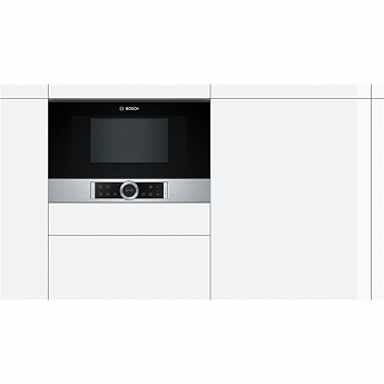 картинка Микроволновая печь встраиваемая Bosch BFL634GS1  картинка Микроволновая печь встраиваемая Bosch BFL634GS1