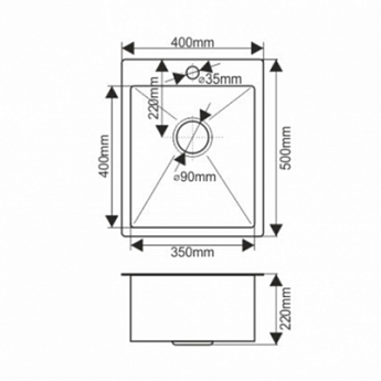 картинка Мойка для кухни Melana H4050 PROFLINE сатин 