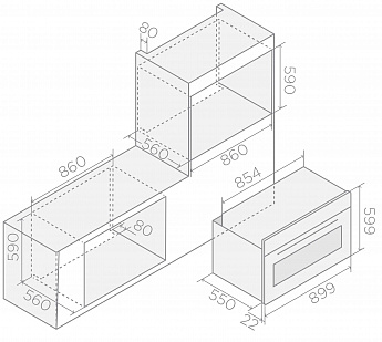картинка Электрический духовой шкаф Elica VIRTUS MULTI 90 TFT new 