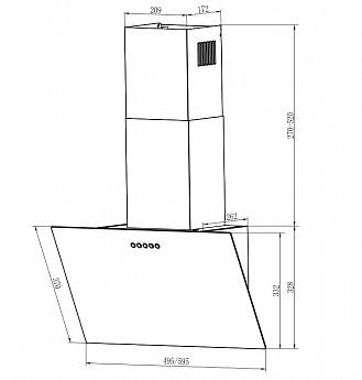 картинка Кухонная вытяжка Weissgauff SIGMA 60 PB WH 