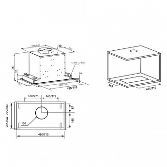 картинка Кухонная вытяжка Krona SELINA 600 GLASS WHITE S 
