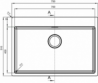 картинка Мойка для кухни Florentina ЛОГИКА-НМ 750  