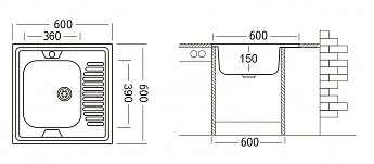 картинка Мойка Ukinox STD600.600 ---5C 0L- 