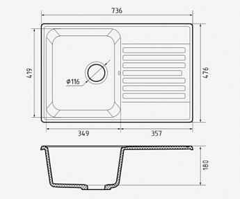 картинка Кухонная мойка Granfest-Quarz GF-Z78 