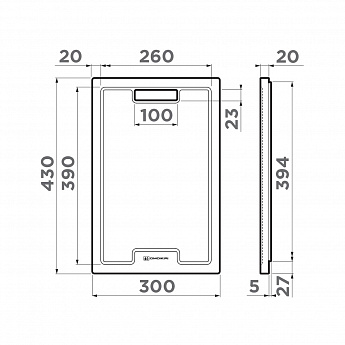 картинка Разделочная доска Omoikiri CB-01-WOOD 