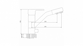 картинка Смеситель Dr. Gans DG-02 высокий излив серый 