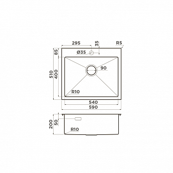 картинка Мойка для кухни Omoikiri Akisame-59-GM 