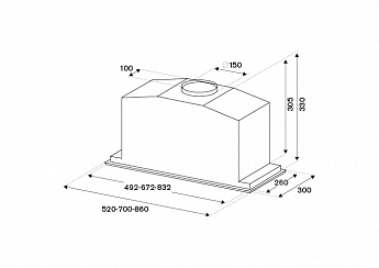 картинка Кухонная вытяжка Bertazzoni KIN86MOD1XB 