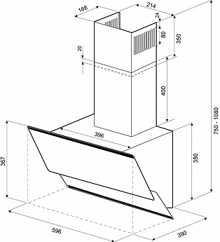 картинка Кухонная вытяжка Krona IRMA 600 black sensor 