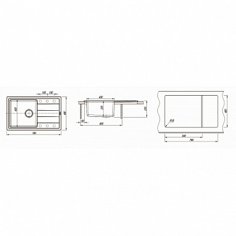картинка Мойка для кухни Florentina Комби-780 