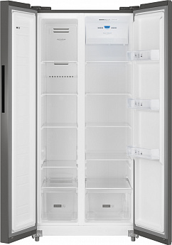 картинка Отдельностоящий холодильник Weissgauff WSBS 500 Inverter NoFrost Dark Grey 