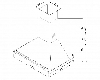 картинка Кухонная вытяжка Smeg KD100HXE 