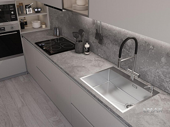 картинка Кухонная мойка Emar EMB-660(TOP) PVD Nano Satin 