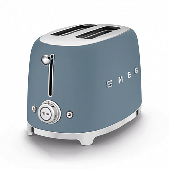 картинка Тостер Smeg TSF01SBMEU синий шторм матовый  картинка Тостер Smeg TSF01SBMEU синий шторм матовый