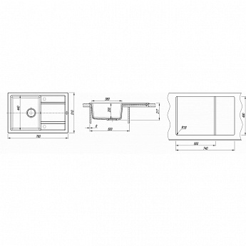 картинка Мойка для кухни Florentina Липси-760 