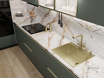 картинка Кухонная мойка Emar EMB-560(TOP) PVD Matt Gold 