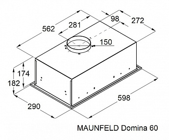 картинка Кухонная вытяжка Maunfeld DOMINA 60 BLACK  картинка Кухонная вытяжка Maunfeld DOMINA 60 BLACK