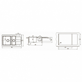 картинка Мойка для кухни Florentina Комби-860К 