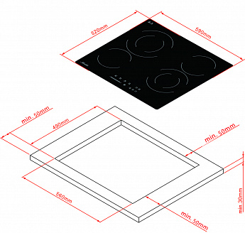 картинка Электрическая варочная панель Monsher MHE 6022 