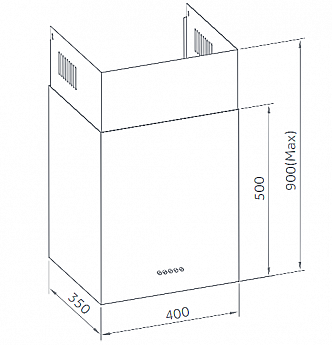 картинка Кухонная вытяжка Weissgauff Box 40 PB White 