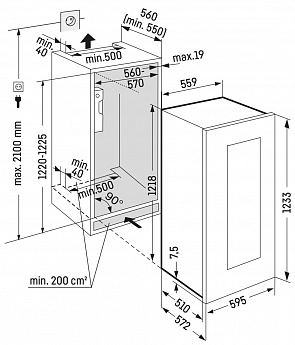 картинка Встраиваемый винный шкаф Liebherr EWTgb 2383-26 001 