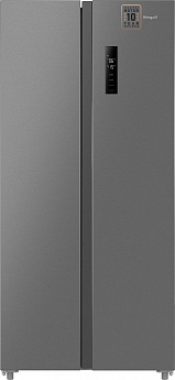картинка Отдельностоящий холодильник Weissgauff WSBS 500 Inverter NoFrost Inox 