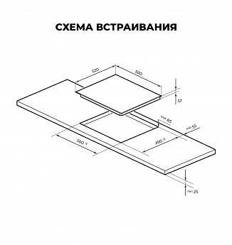 картинка Варочная панель Lex EVI 641B WH 