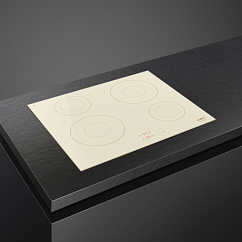 картинка Индукционная варочная панель Smeg SI2641DP кремовый 