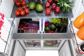 картинка Полувстраиваемый холодильник Weissgauff WCD 450 Dark Grey NoFrost Inverter 