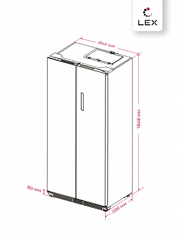 картинка Полувстраиваемый холодильник Lex LSB458STGIDBI  