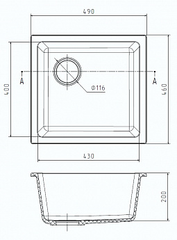 картинка Мойка для кухни Rivelato BERKANA BK-45  картинка Мойка для кухни Rivelato BERKANA BK-45