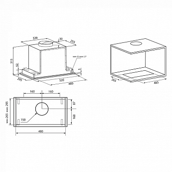 картинка Кухонная вытяжка Krona SELINA 600 GLASS BLACK S 